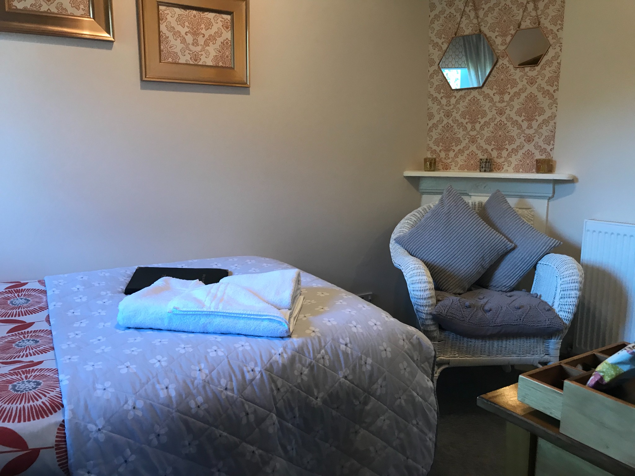 Coral single room bed and comfortable chair