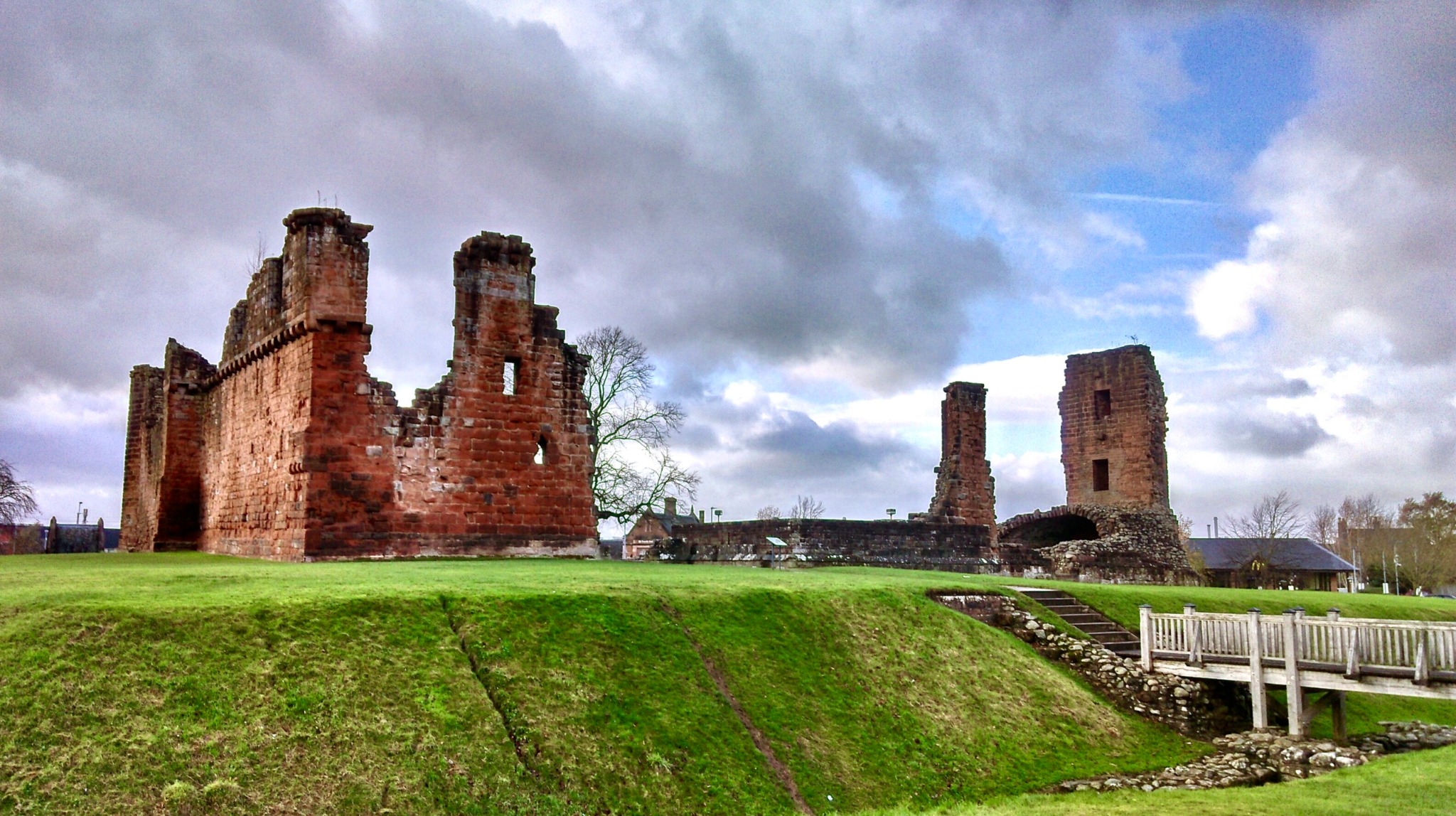 The red sandstone ruins of Penrith Castle